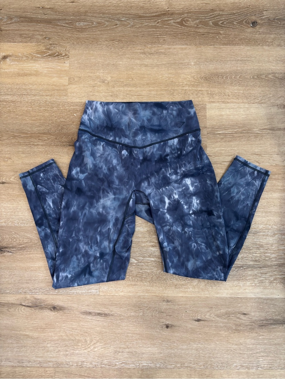 Women’s Gymshark High-Waist Tie-Dye Active Leggings - Navy